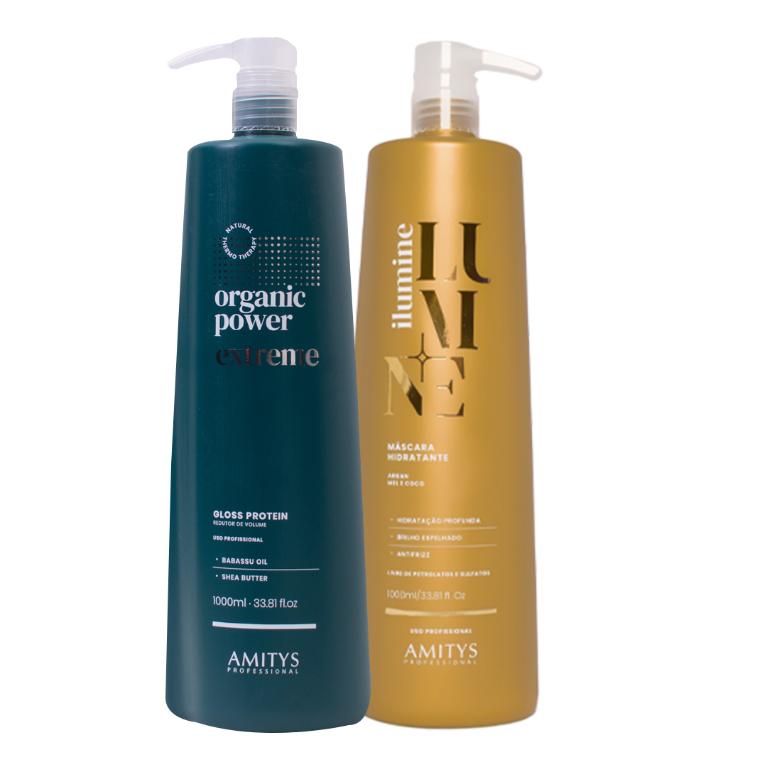 KIT USO PROFESIONAL ORGANIC POWER EXTREME+ MASCARILLA HIDRATACION ILUMINE 1LITRO
